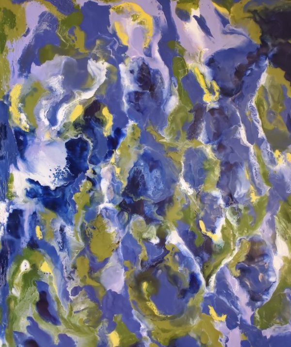 River Run, Encaustic on panel