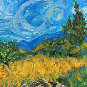 Wheat Fields. Acrylic on linen. Sold