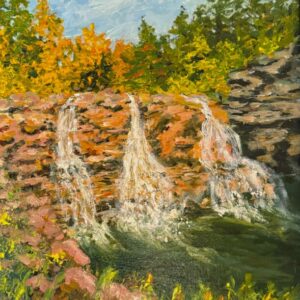 Blackwater Falls, Acrylic on Linen, Sold
