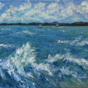Van Gogh Sea. Acrylic on linen