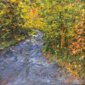 Country Lane. Oil on linen panel