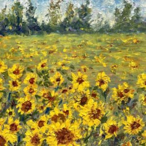Fields of Sunshine. Oil on linen panel