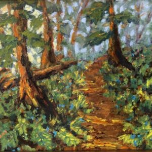 Washington Hike. Acrylic on linen panel